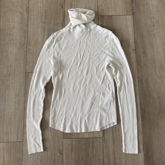 Zara Sweaters - Zara Womens Ribbed Turtleneck Sweater‎ Long Sleeve Off White Size Small